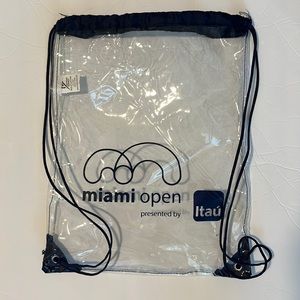 Miami open clear drawstring backpack